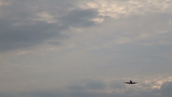 Airplane In The Sky Landing