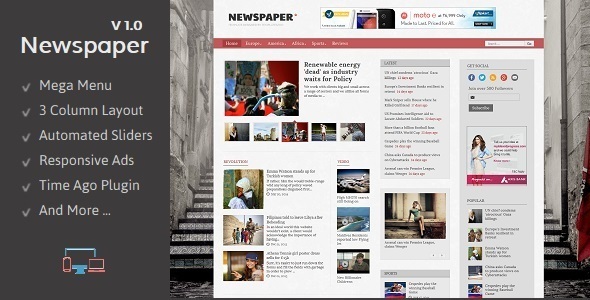 The Newspaper - Responsive Blogger Template