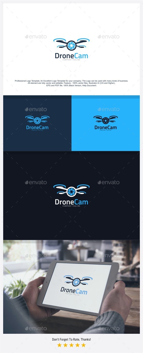 Drone Camera - Aerial Photo Logo