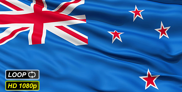 Waving Flag Of New Zealand