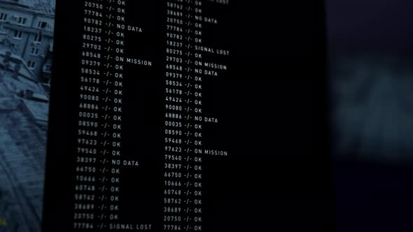 Agent searching screen. Sending the available agents on the mission. Software. alt