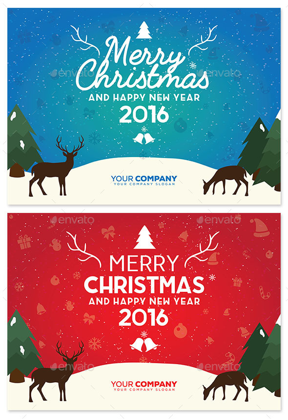 Christmas Background with Vintage Typography