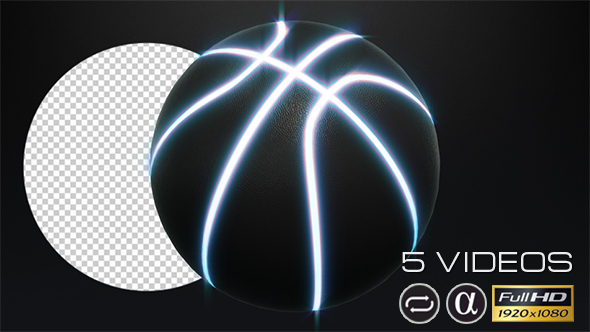 Neon Basketball Ball - 5 Pack alt