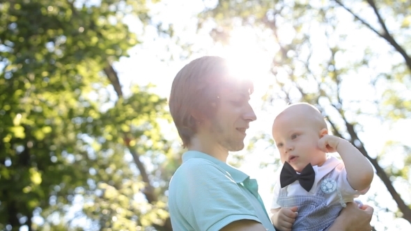 Happy Family In The Park