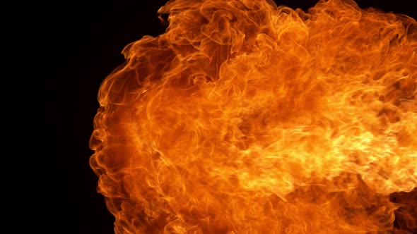 Fire Flame Shooting with High Speed Camera at 1000Fps