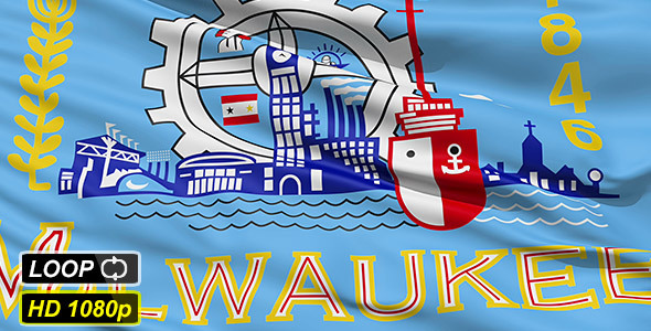 American State City Flag of Milwaukee alt