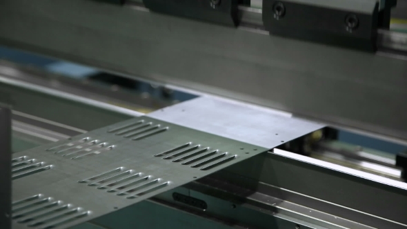 Metal Processing On CNC. CNC Machine At Work