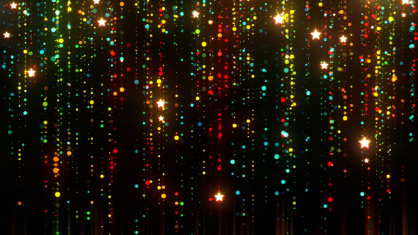 Christmas Colorful Particles Star New Year