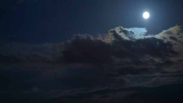 Moonscape in a Cloudy Day