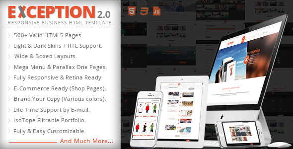 EXCEPTION – Responsive Business HTML Template