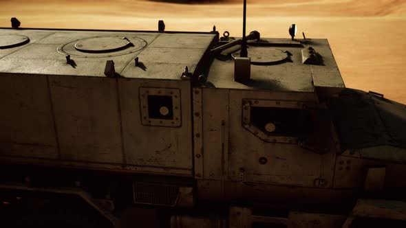 Armoured Military Truck in Desert