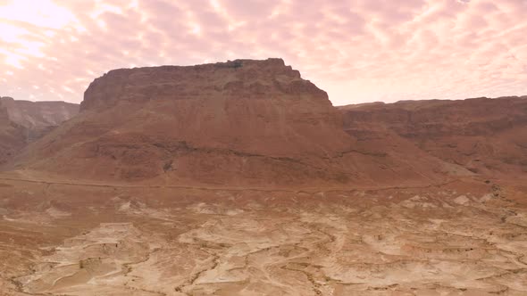 Aerial View of the Ruins of Massada Judean Desert