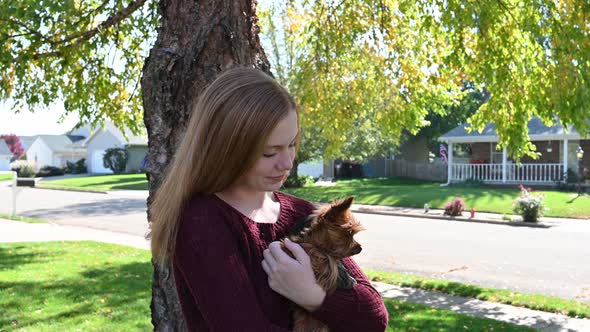 Madelyne loves her Yorkshire Terrier called Tink. A cute little twitchy dog beaming with alertness a