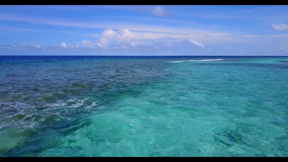 Aerial nature of tropical sea view beach holiday by blue sea with white sand background of a daytrip