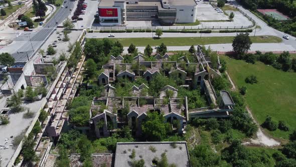 Destroyed and Abandoned Buildings in Sarajevo 4K