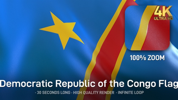 Democratic Republic of the Congo Flag - 4K