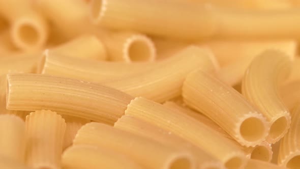 Type of Italian Pasta, Background, Rotation, Close Up