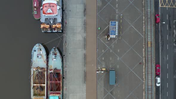 Aerial top-down view over Wexford