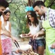 Happy Friends Having a Barbecue Party in Nature - VideoHive Item for Sale