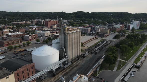 aerial view of red wing minnesota