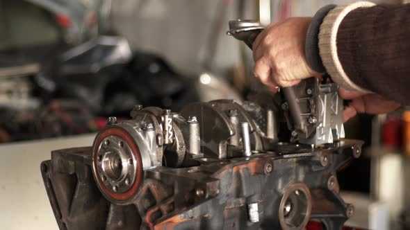 Engine Block Renovation And Repair In Auto Repair Shop