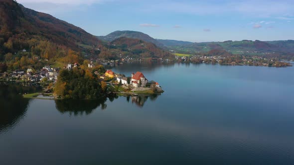 View Of Famous Traunkirchen Chapel 