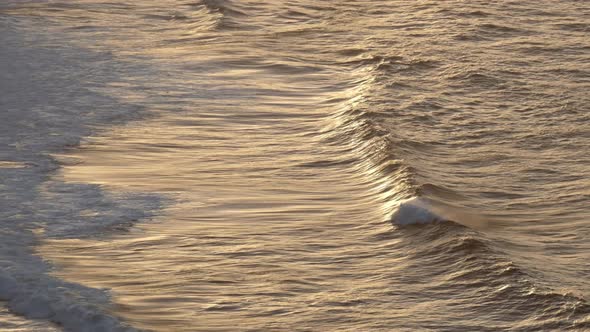 Twilight sea waves on Tenerife