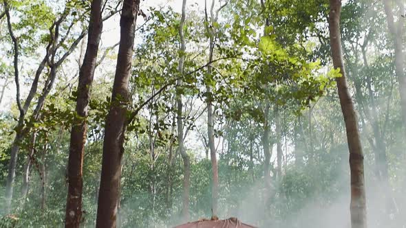 Farmers and monks village in Thailand