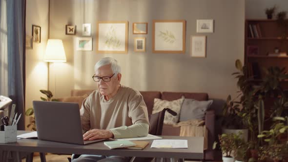 Senior Man Working Remotely