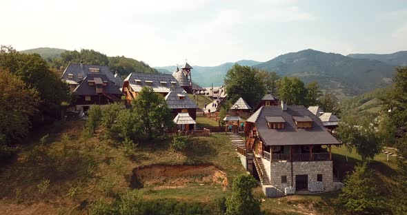 Drvengrad Serbia Aerial