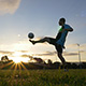 Soccer (Football) Player Juggles Ball At Sunset 2 - VideoHive Item for Sale