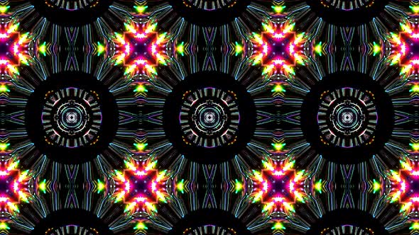 Futuristic kaleidoscope patterns VJ Loop Psychedelic motion Abstract Background