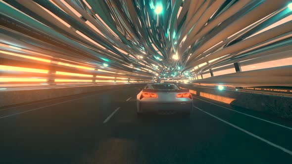 The Movement of Car on a Futuristic Bridge with Fiber Optic