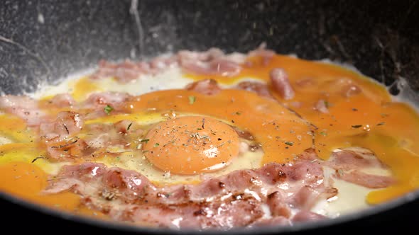 Fried Eggs with Bacon