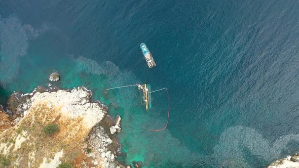 Ship Sank in a Storm Filmed on a Drone