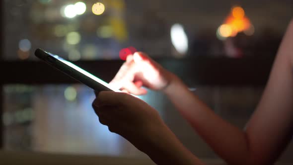 Young asian woman use smart phone