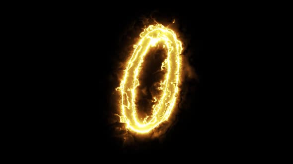 Burning Letter O