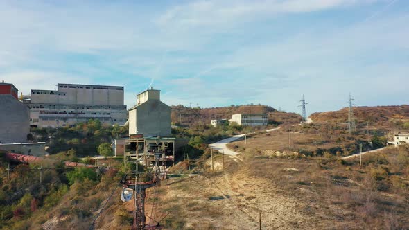 Aerial View Of Ore Delivery In Trolley