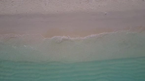 Aerial abstract of tropical island beach voyage by ocean and sand background