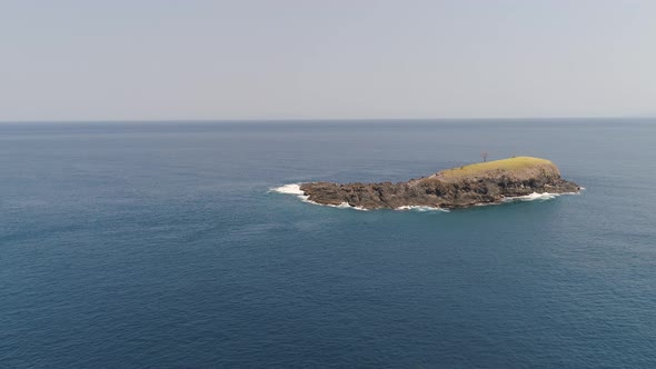 Rocky Island in the Ocean.