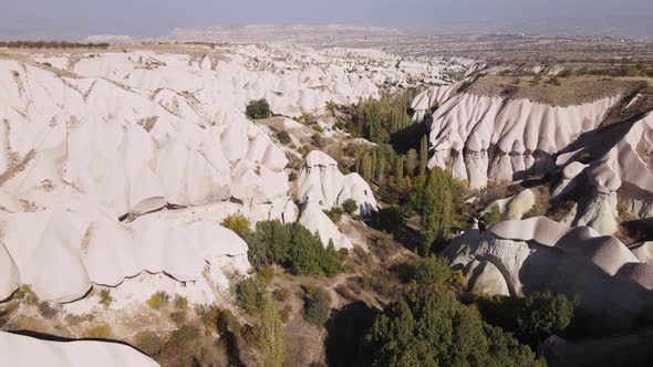 Cappadocia Landscape Aerial View. Turkey. Goreme National Park