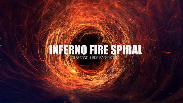 Inferno Fire Spiral | Loop Background alt