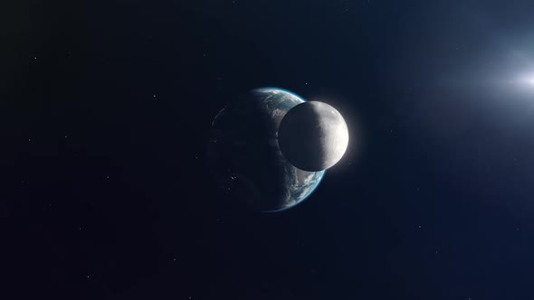 Planet Earth and the Moon Reveal alt