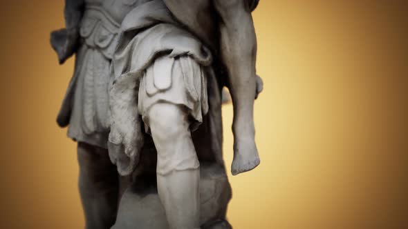 Statue of a Trojan Hero Aeneas Saving His Aged Father Anchises alt