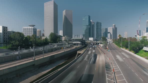 Time lapse of Tel Aviv cityscape