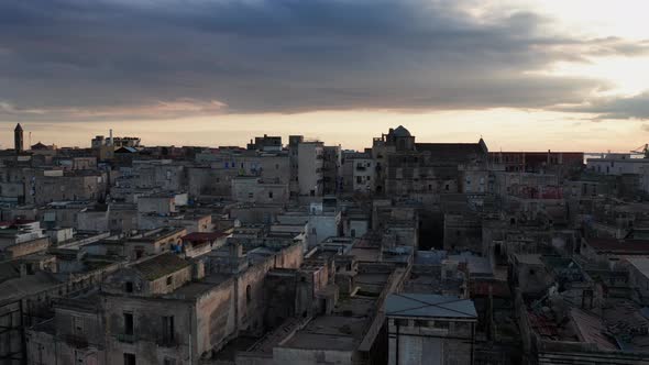 An aerial view of Taranto old town