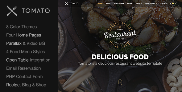 Szablon strony restauracji - Responsive HTML5