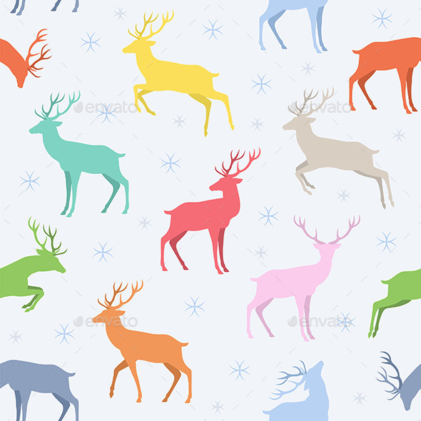 Christmas Pattern with Deers