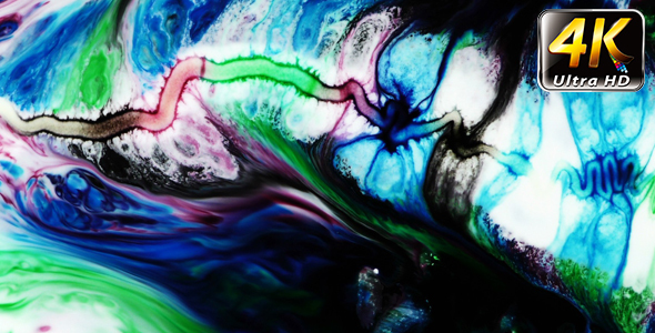 Abstract Colorful Paint Ink Spread Explode 25
