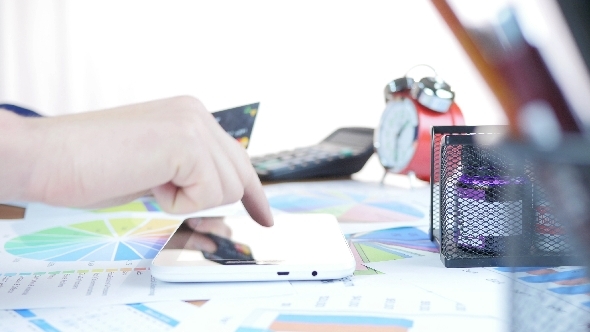 Online Banking Using Touchpad In Office